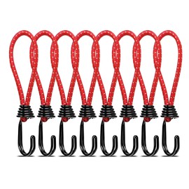 Rope Twin Hooks, Rope Upholstery, Set of 8 (2024 Enhanced Version & Reflective Material) Hooks, Rubber Hooks, Rope Hooks, Stretch Cord, Tarp Parts, Tent Hooks, Twin Hooks, Stretch Cord, Outdoor Use,