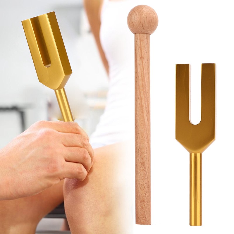 C-4096 Tuning Fork Meditation Tuning Energy Fork With Hammer Gold