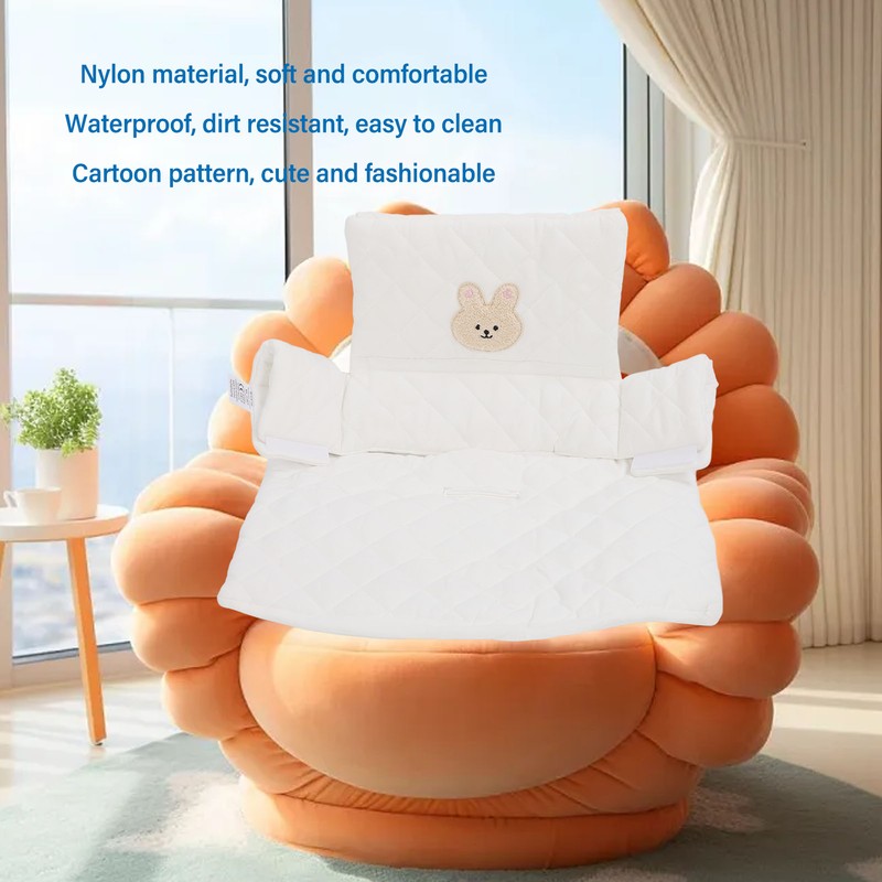 Baby High Chair Cushion Waterproof Nylon Seat and Back Protection