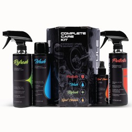 Molecule Complete Care Kit, 16 Ounces Wash, 16 Ounces Refresh, 16 Ounces Protector, 4 Ounces Spot Cleaner, Performance Apparel Care, Race Suits, Repel Stains, Cleans and Deodorizes, 16 Ounces (1 Kit)