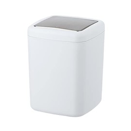 Wenko Barcelona S Swing Top Bin - Cosmetic Bin - Completely Shatter-Proof Capacity 3 Litre, 15 x 20 x 15 cm