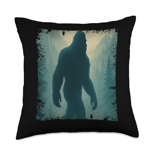 Bigfoot in The Forest Adventure Outdoors Lovers Men Women Throw