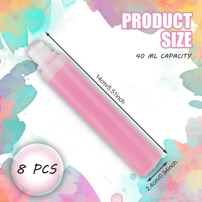 NICENEEDED Pack of 8 Empty Dauber Bottle Refillable Marker Bottles