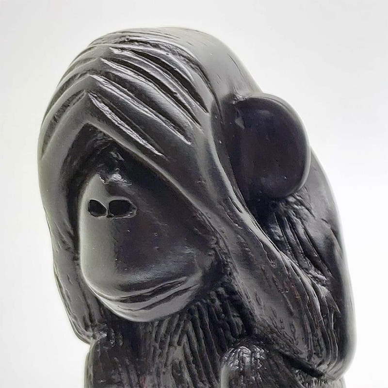 VIE Naturals Three Monkeys Resin Figurine, Large, Multi-Colour, One Size