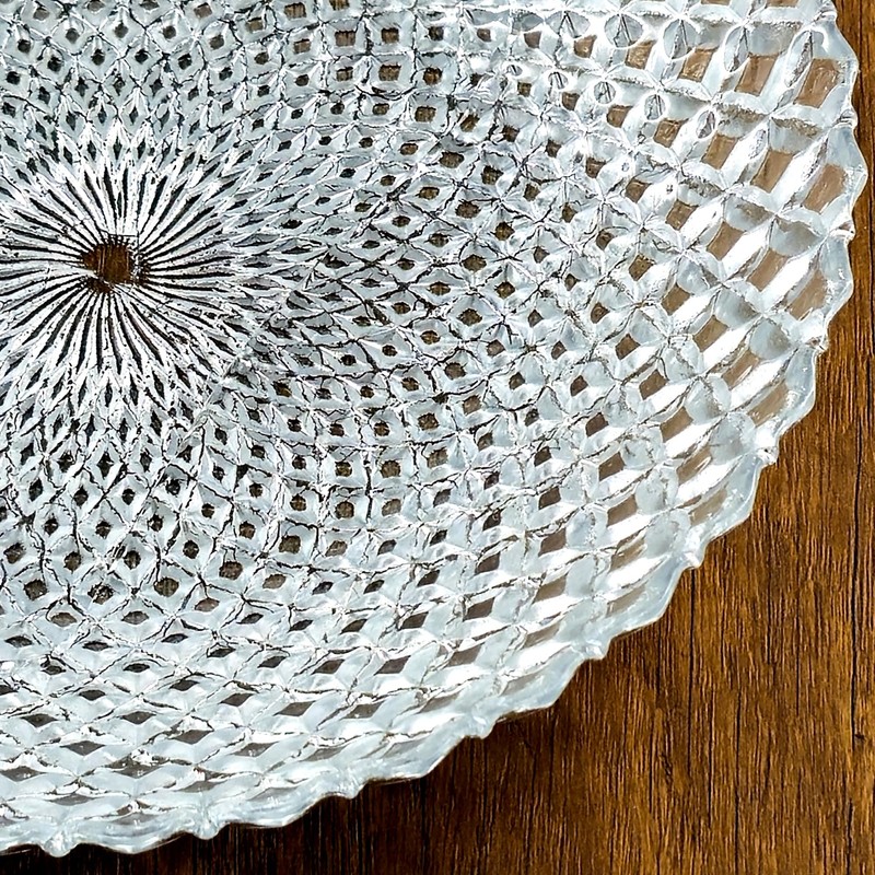 Red Pomegranate PAVO Gilded Glass Soup Plate Set