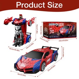 Ferngesteuertes Auto Spider Spielzeug ab 3 4 5 6 7 8 9+ Jahre, 2.4GHz RC Auto mit Fernbedienung, 1:18 Aufladbarer mit LED Licht Drift Car Kinder, Draußen DrinnenJungen Mädchen Spielzeug Rennauto