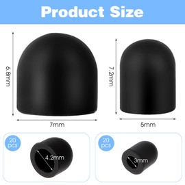 LXUEJEI 40 Pcs Rubber Tips for Stylus Pens, Replacement Nibs for Touch Screen Pen, High Sensitivity and Precision, Soft No Scratches, Universal Stylus Ends Replacement Tips 0.2'' & 0.28''