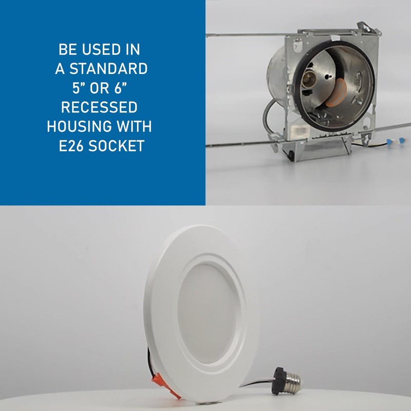 Jolux 5/6 Inch LED Spring Hook Retrofit Downlight, Recessed can