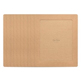 Monolike Plain Paper Photo Frame Craft 8x10 PLAIN Paper Frame - Kraft 10 Piece Photo Paper Picture Frame