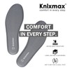 Knixmax Men Memory Foam Insoles Comfort Inner Soles Grey 12UK