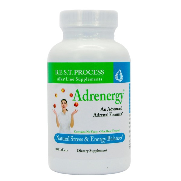 Morter HealthSystem Adrenergy Best Process Alkaline — Natural Adrenal Support with Adrenal Gland Extract, Adaptogens, Vitamins & Minerals