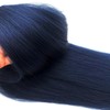 Dark Blue Braiding Hair Pre Stretched With Blue Boho Deep