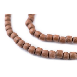 TheBeadChest Light Brown Nugget Natural Wood Beads (5mm): Organic Eco-Friendly Wooden Bead Strand for DIY Jewelry, Crafts, Necklace and Bracelet Making