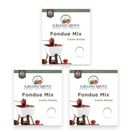 A Blend Above Creme Brulee Fondue Mix, (3 Pack), All Natural Flavor, No MSG, Gluten-Free. No Preservatives, Easy to Make, Fruit Dip, Premium Fondue Dipping, Gourmet Chocolate Fondue, Perfect for Dessert