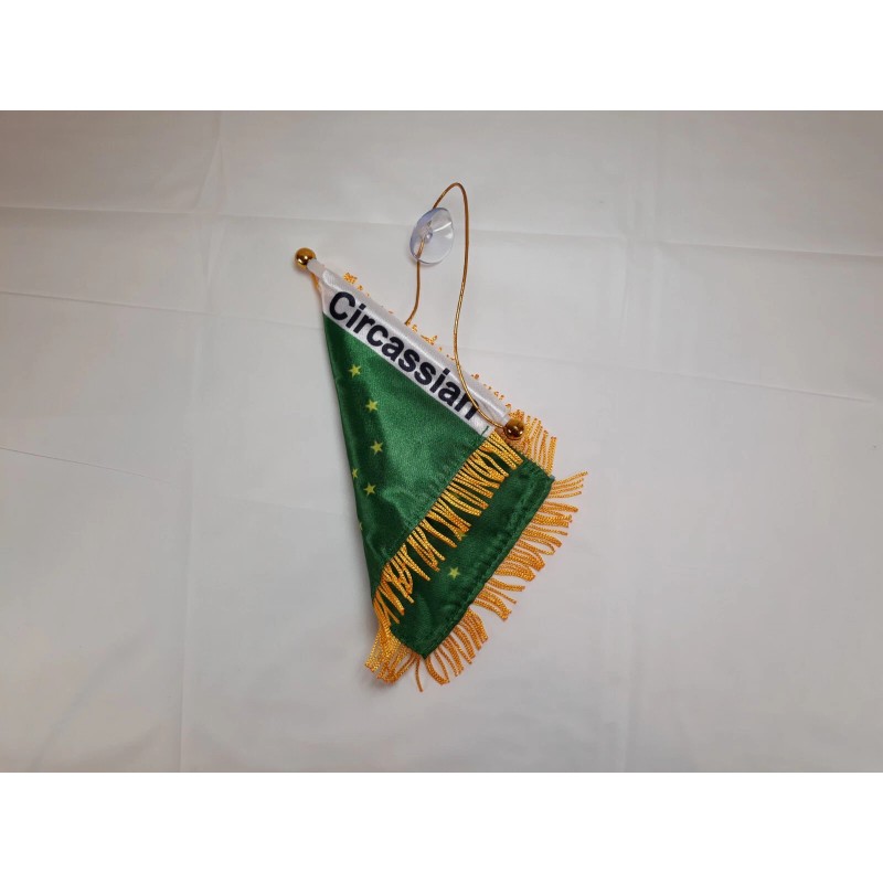 Unbranded Rearview Car Mirror Circassian (Adiga) Mini Flag Pennant