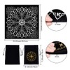 CREATCABIN Altar Cloth Viking Runes Celestial Constellation Tarot Deck Spiritual