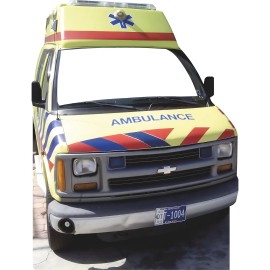 Wet Paint SP13258 Ambulance 911 Stand In Emergency Hospital Vehicle Cardboard Cutout Stand