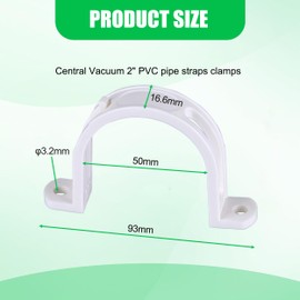 Central Vacuum 2" PVC pipe straps clamps - (qty 5)