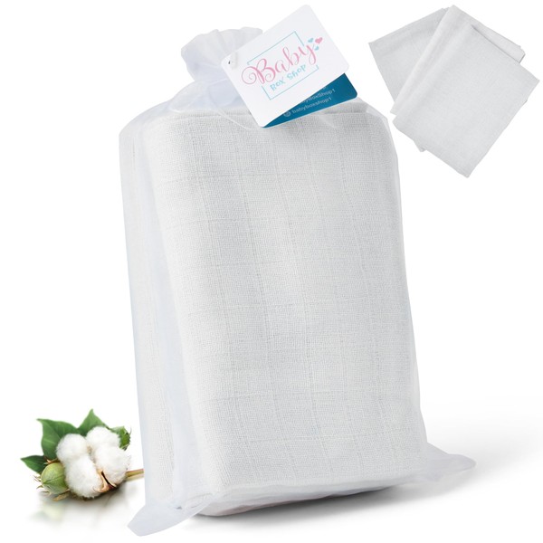 Baby Box Shop - Muslin Cloths for Baby, 100% Soft