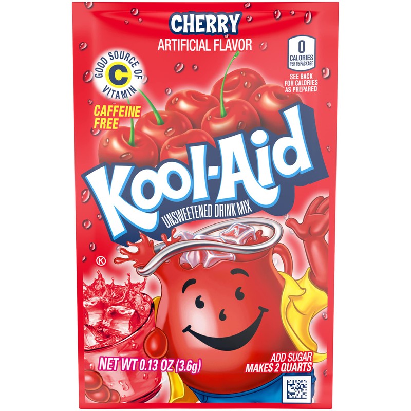 KOOL-AID CHERRY Unsweetened Drink Mix (12 Packets)
