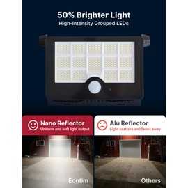 Eontim Solar Flood Light, 232 LEDs Bright Motion Sensor Outdoor Lights, Dusk-to-Dawn Solar Powered Security Light for Yard, Patio, Driveway, Garden, 2 Pack