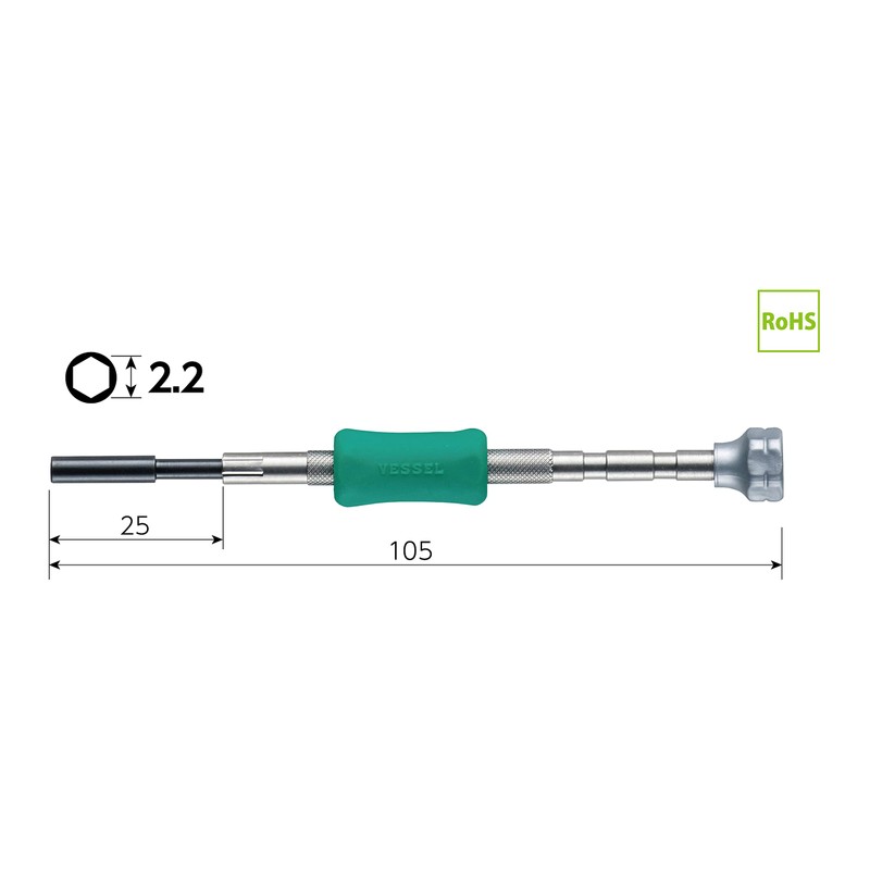 Vessel Precision Nut Driver TD-52 H2.2