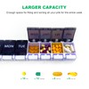 2 Pcs XL Weekly Pill Organizer Arthritis Friendly,Travel 7 Day