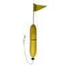 KUFA Sports Shrimp Float with PVC Flag Pole, Yellow, 48-Inch