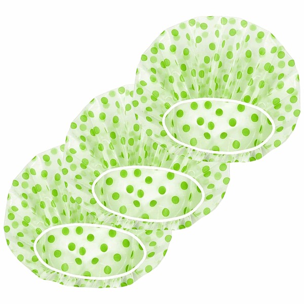 5 Stück Exquisite wasserdichte Duschhaube für Damen, Elastische und Wiederverwendbare
