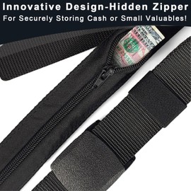 Tactical Money Belt for Men: Men's Belts Casual Hiking Work Belts for Men Heavy Duty, Black Tactical Belt Mens Belt, Web Belt Adjustable Belts for Men Canvas Belt Mens Nylon Belt 2 Pack Black & Brown