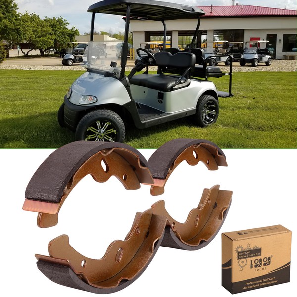 10L0L Golf Cart Brake Shoes Fits for EZGO G&E 1997-Up,