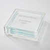 THINGS REMEMBERED Engraved Couple's Glass Coaster Set (Free Customization)