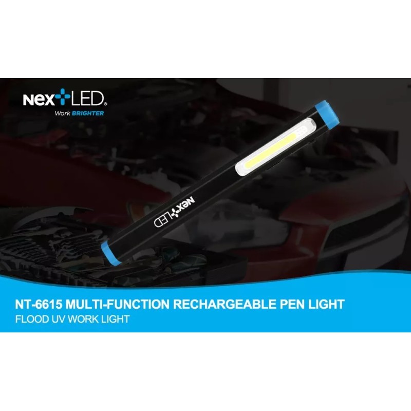 NextLED NT-6615 Rechargeable Pen Light, Spot, Flood & UV Light,