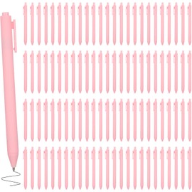 COMNICO 100 Pcs Ballpoint Pens, 1.0 mm Retractable Comfortable Writing Pens Large Capacity Black Ink Ballpoint Pen Set for Teacher Student Office School Home Supplies