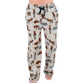Lazy One Animal Pajama Pants for Men, Men's Separate Bottoms, Lounge Pants, Moose (Don't Do Mornings, Large)