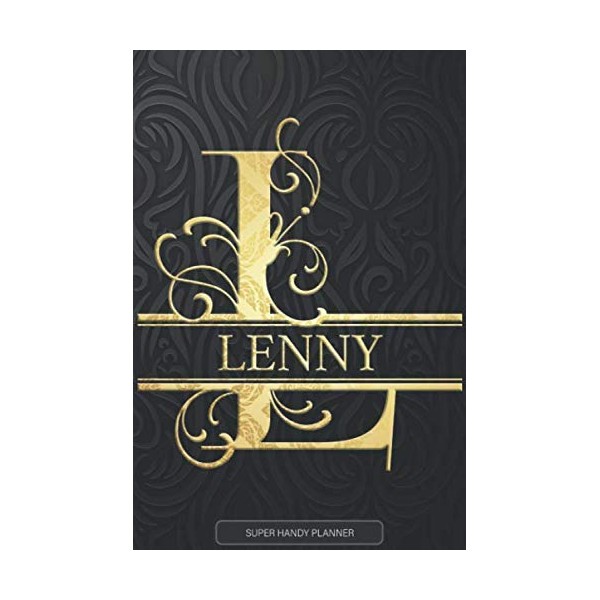 Lenny: Lenny Name Planner, Calendar, Notebook ,Journal, Golden Letter Design