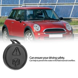 KIMISS Motor Coolant Overflow Reservoir Tank Black Lid, Expansion Tank Water Bottle Cap Replacement for Mini One 2001 to 2008