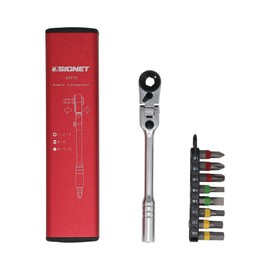 Signet Mini Ratchet 60-Gear Flex Head Type Flex Mini Ratchet Set Red 22070