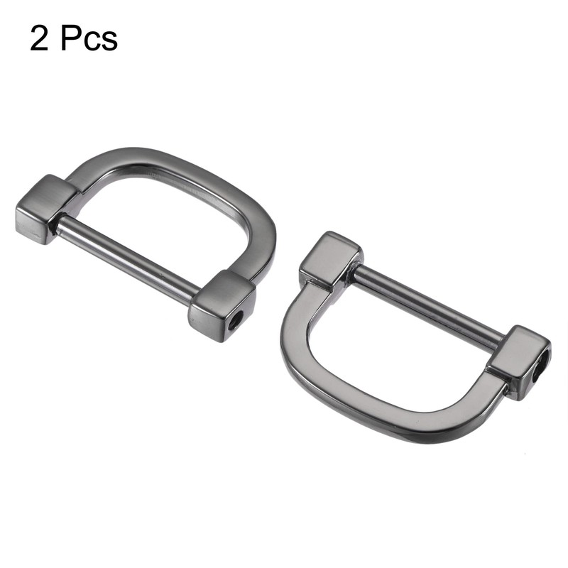 sourcing map 25mm(0.98") U Shape Horseshoe D-Rings Screw-in Buckle for