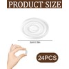 24Pcs Rubber Feet for Cutting Board,Clear Silicone Feet Slip Adhesive