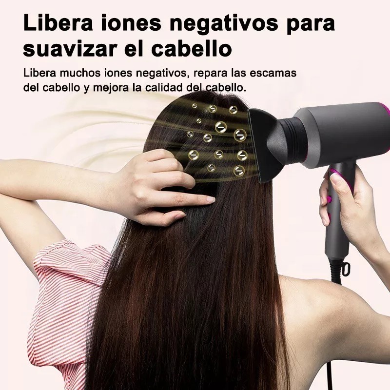 XTxinteng Secador De Pelo Iónico De 1800w Con Difusor 3