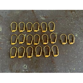 Unbranded Vintage New Polished Brass Earwires Hooks - EW-A-6