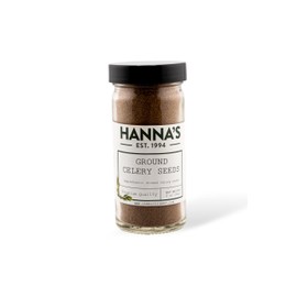 Hanna's Celery Seeds Ground. Premium Quality, 4 fl oz Glass Jar