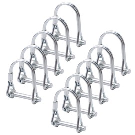 INCREWAY 10Pcs Wire Lock Pin, Carbon Steel Shaft Locking Pin, Round Loop Wire Lock Pin for Track Farm Lawn（M4.5 * 30）