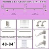 Brushed Nickel Disc Curtain Rods, 48-84 Inches Window Curtain Rod,Adjustable