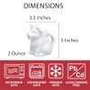 HIC Kitchen Mini Cow Creamer Set with Handle, Fine White