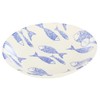 Home Essentials 9x2 Fish Print Dinner Bowl One Size Blue