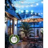2-Pack 72FT 120 LED White Crystal Globe Solar String Lights