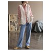Qian qian Women's Vest, Lace Knitting, Hollow Knitting, V Neck