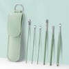 Portable Earpick Earwax Killer 6-Piece Set Premium Leather Case Earwax Cleaning Earpick Set Earpick and Ear Picker / 휴대용 귀이개 귀지킬러 6종세트 고급 가죽케이스 귀지청소 귀이개세트 귀파개 귀후비개